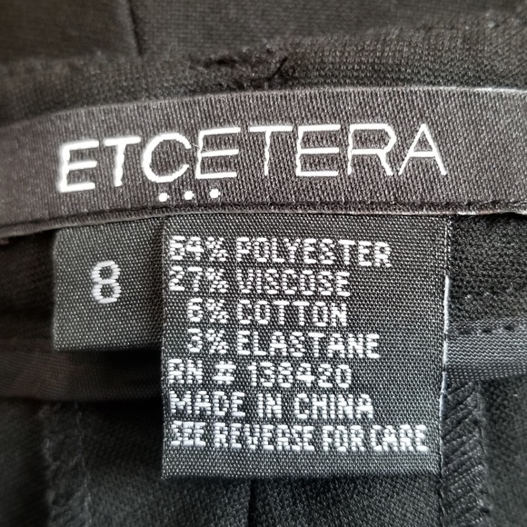 Etcetera Women's Black Stretch Ponte Pants Size 8  NWOT - Picture 8 of 9